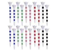 Play Golf Tees - Tees d'entraînement pour balles de golf & simulateur | Rayé 20 pièces Support de balle pour débutants et professionnels