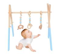 Play Gym, Wooden Activity Frame, Foldable Infant Toy Set,17.72*14.76*18.7 inches Early Development Play Mat Support Design, for Nursery Living Room Educational Center Sensory Growth Use