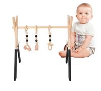 Play Gym, Wooden Activity Frame, Foldable Infant Toy Set,17.72*14.76*18.7 inches Early Development Play Mat Support Design, for Nursery Living Room Educational Center Sensory Growth Use