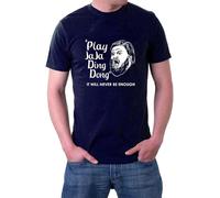 Play Jaja Ding Dong Eurovision T-Shirt The Story of Fire Saga Fan Tee Esc for Mens Navy M