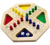 PLAY-Jeu De Société Ludo En Bois Xl¿Le Jeu De Société Pour Toute La Famille Avec Des Grands Pions-7957
