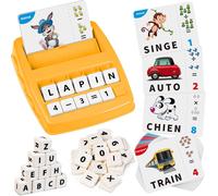 PLAY-Jeux Educatif 3 4 5 6 7 8 Ans, Cadeau Fille Garcon 3-8 Ans Jouet Enfant 3-6 Ans Garçon Apprendre A Lire Jeux De Societe-Française Lettre Scrabble