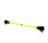 Play Juggling Bâton du Diable à Fleur en Silicone, Tube en Croix Extrudé, Résistant et Flexible, Fleurs Noires Élastiques, pour Débutants et Experts, Jaune