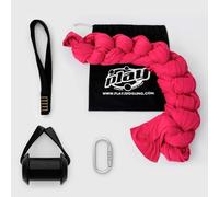 Play Juggling - Kit Complet : Fixation Poutre + Tissu aérien + Cloche à Tissu + Mousqueton Automatique, 100% Polyester certifié, pour acrobaties aériennes (13 MÉTRES - Rouge)