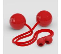 Play Juggling Paire Contact Poi Pro - 80 mm - 150 g, 10 mm, 80 mm, Bouton Silicone, Rouge
