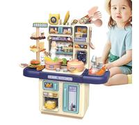 Play Kitchen Set - Cookware Accessories, Realistic Interactive Stove with Light Up Burners, Kids Pretend Food, Cooking Toys, Childrens Gift for Thanksgiving Educational Roleplays