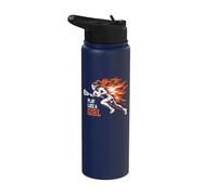 Play Like a Girl Womens Lacrosse Fire Graphic Stainless Steel Insulated Water Bottle