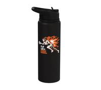 Play Like a Girl Womens Lacrosse Fire Graphic Stainless Steel Insulated Water Bottle