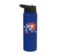 Play Like a Girl Womens Lacrosse Fire Graphic Stainless Steel Insulated Water Bottle