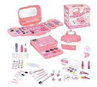Play Makeup,Kit de maquillage pour tout-petits | Maquillage lavable pour petites filles | Kit de maquillage pour tout-petits avec miroirs, jeu d'habillage de princesse, jouet de noël et d'anniversaire