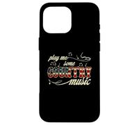 Play Me Some Country Music Western Festival Drapeau américain Coque pour iPhone 16 Pro Max