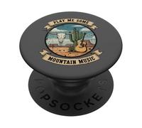 Play Me Some Mountain Music Mandoline Guitare sudiste drôle PopSockets PopGrip Adhésif