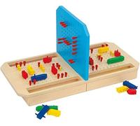Play-Navires Coulés En Bois, Avec Éléments De Jeu Enfichables, Jeu De Stratégie Pour Petits Et Grands, À Partir De 6 Ans, 3457 Personnes, Rouge