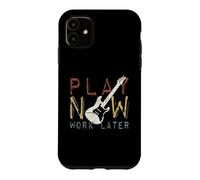 Play Now Work Later Pratique Musicale la Guitare électrique Coque pour iPhone 11