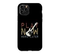 Play Now Work Later Pratique Musicale la Guitare électrique Coque pour iPhone 11 Pro