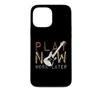 Play Now Work Later Pratique Musicale la Guitare électrique Coque pour iPhone 13 Pro Max