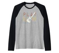 Play Now Work Later Pratique Musicale la Guitare électrique Manche Raglan