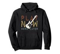 Play Now Work Later Pratique Musicale la Guitare électrique Sweat à Capuche