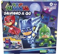 PLAY-Pj Masks, Jeu De Société Sauve Le Quartier Général Pour Enfants Et Filles À Partir De 4 Ans, Amusant Jeu Pour Enfants D'Âge Préscolaire, Contient Tour En Plastique 3D, Multi