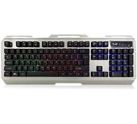 Play PL3316 Clavier USB QWERTZ Noir, Argent - Claviers (Standard, avec Fil, USB, QWERTZ, Noir, Argent)