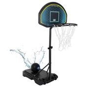 Play Platoon Cerceau de basket-ball de piscine - Jeux au bord de la piscine pour adultes et famille - Panneau de basket-ball réglable en hauteur extérieure de 0,9 à 1,2 m - Comprend une balle de