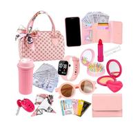 Play Purse Little Girls, Toy Handbag Accessories, 7.87x4.33x5.12 inches Princess Pretend Dress Up Set, Fun Acting Out Activity, Ideal for Kids Ages 3-6, Birthday Celebrations Entertainment