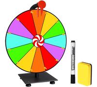 Play-Roue De La Fortune, 30cm Roue De La Chance, 12 Fentes Colorées La Roue De La Fortune, Roue Jeux Concours Avec Support En Métal, Roue De Jeux Pour Jeux De Loterie, Jeux De Mots, Carnaval, Fête