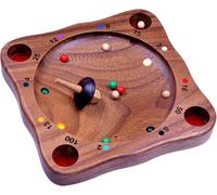 PLAY-Roulette TyrolienneJeu De ToupieJeu D'AdresseJeu De SociétéJeu De Société En Bois Vert Rouge