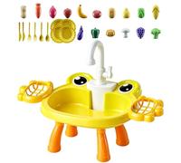 Play Sink, Electric Pretend Interactive Educational Water Play Set, Pretend Plays Water Table Toy for Birthday Holiday Party Indoor Outdoor Home Living Room Balcony Learning and Imaginative Fun Use
