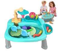 Play Sink Toy, Kitchen Sink Set, Electric Faucet Game, Pretend Dishwasher Unit for Encouraging Imaginative Role Playing Kids Children Aged 3 Years and Older, 15.16x9.45x12.2 inches