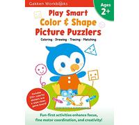 Play Smart Color & Shape Picture Puzzlers Age 2+: Preschool Activity Workbook with Stickers for Toddlers Ages 2, 3, 4: Learn Using Favorite Themes: Coloring, Shapes, Drawing (Full Color Pages)