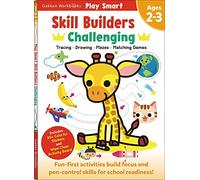 Play Smart Skill Builders: Challenging - Age 2-3: Pre-K Activity Workbook : Learn essential first skills: Tracing, Maze, Shapes, Numbers, Letters: 90+ Stickers: Wipe-Clean Activity-Board
