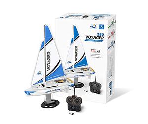 PLAY STEAM Voyager 280 RC Controlled Wind Powered Sailboat in Blue -17.5" Tall