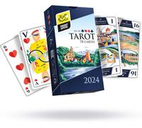 Play-Tour De France-Jeu De Tarot Officiel Du Tour De France 2024-Édition Limitée, Illustrations Exclusives Des Villes Étapes-Inclus 1 Règle Spéciale Pour Jouer La Conquête Du Maillot Jaune