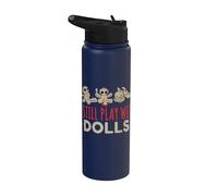 Play With Dolls I Poupée Vaudou Occulte Sorcellerie Magie Stainless Steel Insulated Water Bottle