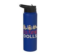 Play With Dolls I Poupée Vaudou Occulte Sorcellerie Magie Stainless Steel Insulated Water Bottle