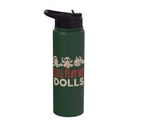 Play With Dolls I Poupée Vaudou Occulte Sorcellerie Magie Stainless Steel Insulated Water Bottle