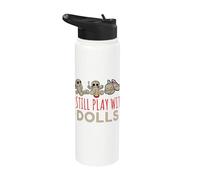 Play With Dolls I Poupée Vaudou Occulte Sorcellerie Magie Stainless Steel Insulated Water Bottle