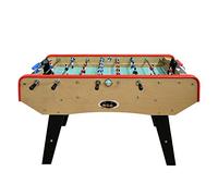 PLAY4FUN Babyfoot Deluxe - 151 x 77 x 91 cm - Table de Baby-Foot avec Barres téléscopiques, Couleur Bois Naturel et Balles Lièges Inclus