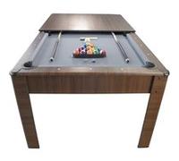 PLAY4FUN Billard Américain AMBIANCE 7Ft - 226,5 x 126,5 x 80 cm avec accessoires et plateau dînatoire - Couleur Chêne - Gris Marron G