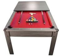 Billard Américain AMBIANCE 7Ft - 226,5 x 126,5 x 80 cm avec accessoires et plateau dinatoire - Gris
