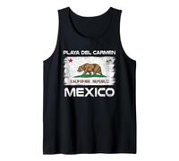 Playa Del Carmen Drapeau Mexique Design Drapeau Mexicain Débardeur