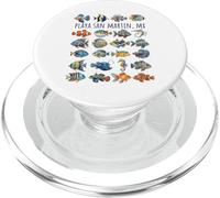 Playa San Martin Mexico Motif Poissons colorés PopSockets PopGrip pour MagSafe
