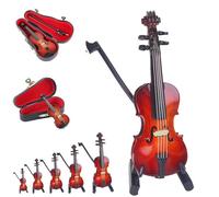 Playable Tiny Violin Figurine, The Worlds Smallest Miniature Musical Instrument with Sound, Miniature Musical Instrument with Sound and Sad Music, for Dollhouse Accessory Or Keychain Charm (10CM)