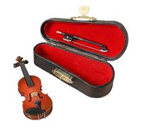 Playable Tiny Violin Figurine - Tiny Violin with Sound Sob Story, Violins Replica Collectible Figurines with Stand Case Bow, Dollhouse Accessory for Unique Dumb Stupid Gag Gifts (L,#A)