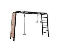 PlayBase Large + Peak Set, avec mur d’escalade, balançoire disque et anneaux