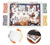 Playboda Planche de puzzle rotative en plastique avec tiroirs et couvercle, 76,2 x 55,9 cm, table de puzzle rotative portable pour adultes, Lazy Susan améliorée
