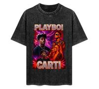 Playboi Carti Hip Hop Men's T-Shirt Unisex Black Men Tees M