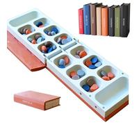 Playbook'd Hangman Game, Jeu d'échecs magnétique imprimé en 3D, Jeux de société Portables, échecs/Quatre en rangée/Bataille Maritime/pendu/Backgammon/mancala, Conception de Livres pour Adulte Mancala