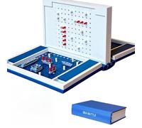 Playbook'd Hangman Game, Jeux de société Portables, Jeu d'échecs magnétique imprimé en 3D, Quatre dans Une rangée/Bataille Maritime/échecs/pendu, Conception de Livres pour Adultes Navy Version
